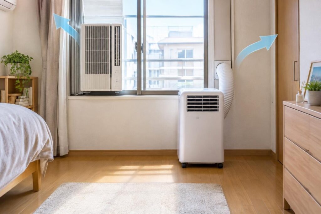 工事不要のエアコンはある？室外機なしで使える冷房機器の種類と選び方