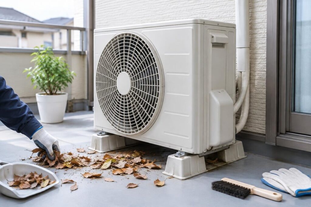 エアコン室外機の役割とは？掃除方法・水をかける際の注意点も解説