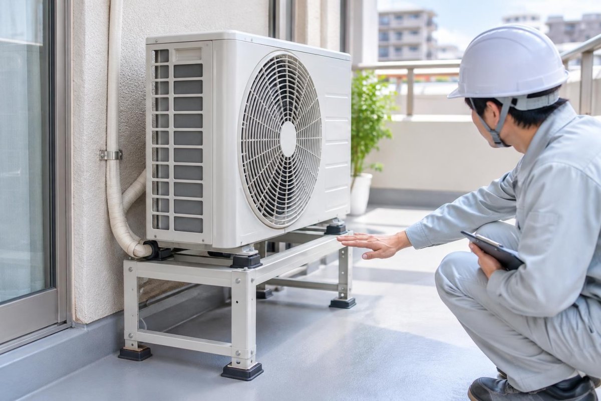エアコン室外機がうるさい原因は?振動・異音の対処と修理の目安