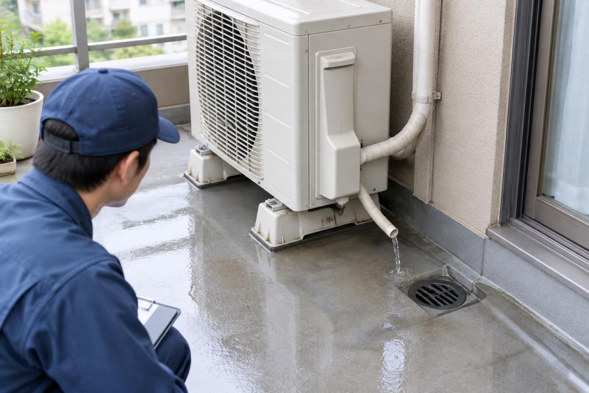 エアコン室外機の水漏れは故障?水が出る・出ない原因と確認ポイント
