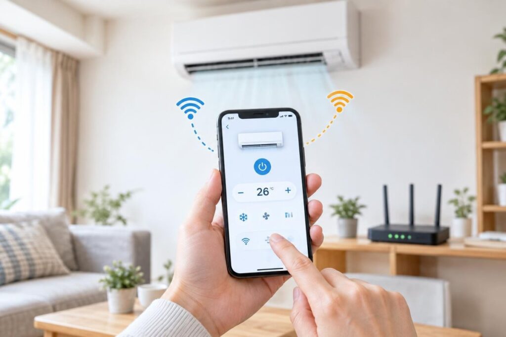 エアコンをWi-Fiでスマホ操作する方法｜対応機種・後付け・接続時の確認ポイント
