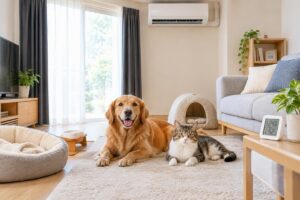 ペットがいる家のエアコン設定は？留守番時の温度管理と選び方を解説